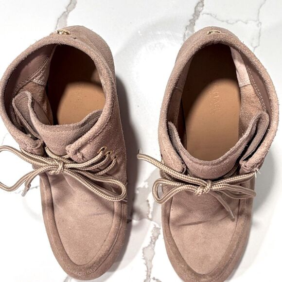 MICHAEL Michael Kors | Rory Boot Chukka Wedge Lace Up Sand Taupe Suede Size 5 - Picture 10 of 15